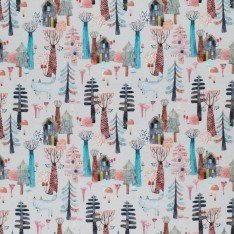 Cotton Poplin Digital Print - Wolf In Forest