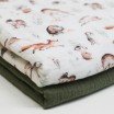 Tessuto Doppia Garza Stampa Digitale - Animali Del Bosco - (Tessuti Bambini)