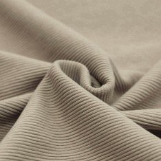 Ottoman Rib Jersey Fabric Dark Beige 