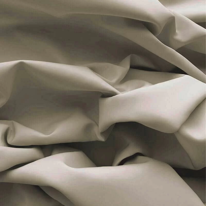 Katoenen Poplin Stof Donker Beige