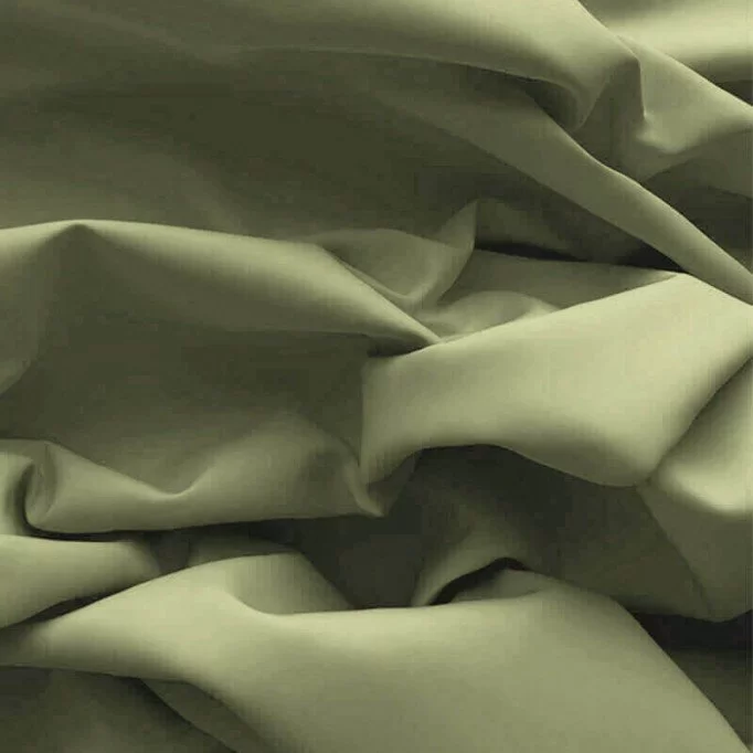 Tessuto Popeline Di Cotone Oliva - (Popeline Di Cotone Tessuto)