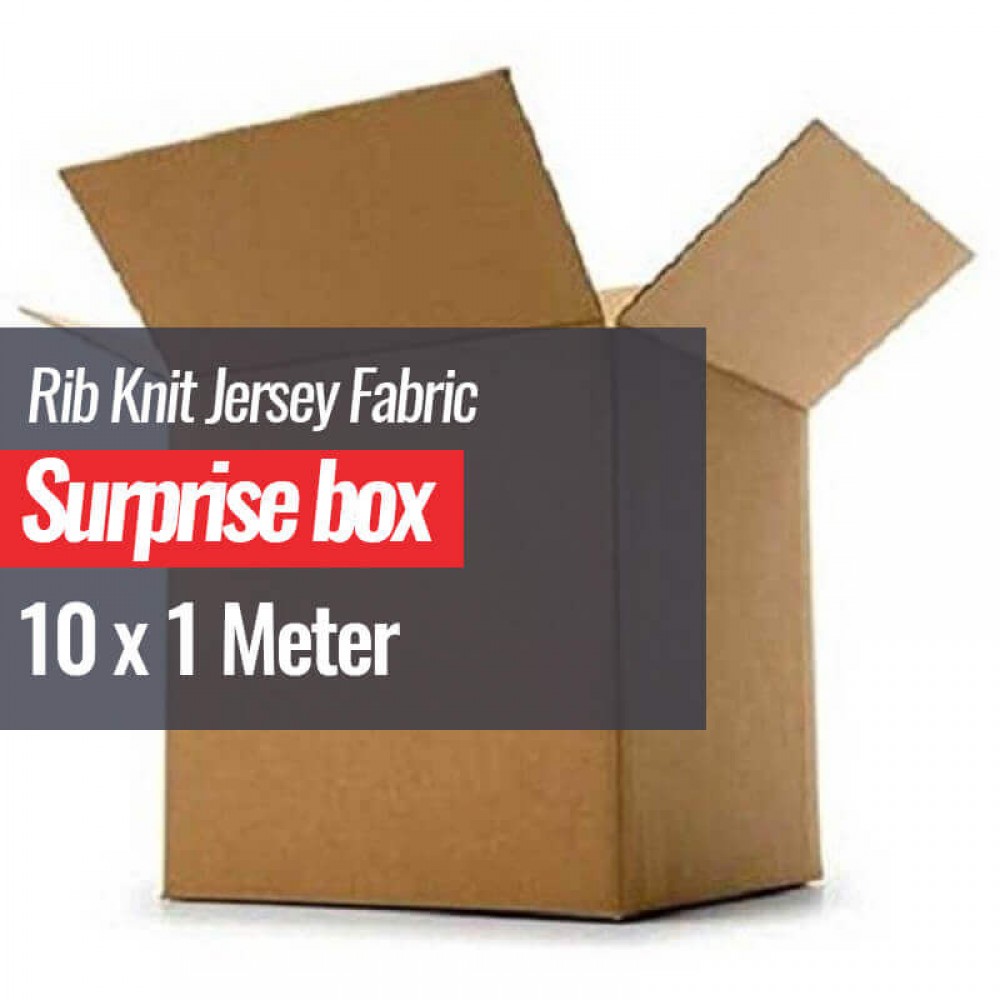 Rib Jersey Strikstof Digital Print Surprise Box 10 x 1 Meter