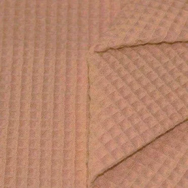 Waffle Pique Fabric Peach - (Waffle Pique Fabrics)