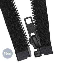 Metaal Deelbare Rits YKK Zwart (580) Geoxideerde Tanding 40CM Metaal Deelbare Rits YKK Zwart (580) Geoxideerde Tanding 40CM