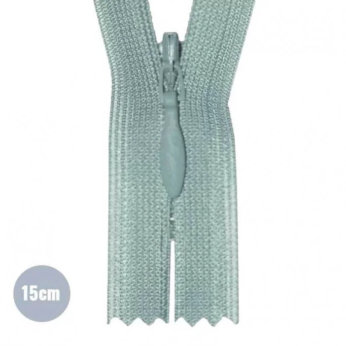 Blinde Rits Oud Groen 15CM YKK Niet Deelbaar - (Niet Deelbare Blinde Ritsen YKK)