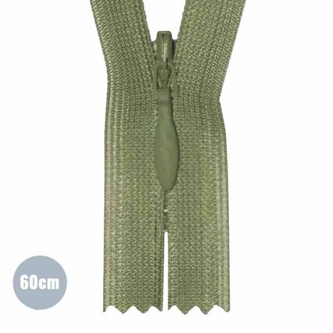 Fermetures Éclair Invisible Olive YKK 60CM Non Séparable - (Non Séparable Fermetures Éclair Invisible YKK )