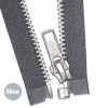Srebrny Metalowy Rozdzielczy Zamki Błyskawiczne YKK Ciemny Szary (306) 80CM 
