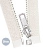 Sølv Metal Delbare Lynlåse YKK Råhvid (841) 30CM 