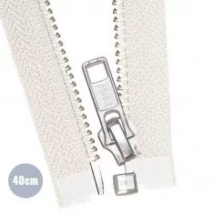 Zilver Metaal Deelbare Rits YKK Ecru (841) 40CM