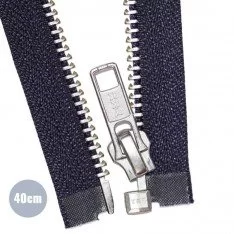 Zilver Metaal Deelbare Rits YKK Marine (058) 40CM