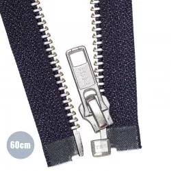 Cerniera Lampo Metallo Argento Divisibile YKK Marina (058) 60CM Cerniera Lampo Metallo Argento Divisibile YKK Marina (058) 60CM