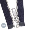 Silver Metal Divisible Zipper YKK Navy (058) 80CM