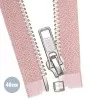Silber Metall Teilbarer Reißverschluss YKK Nude Rosa (274) 40CM