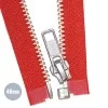 Silber Metall Teilbarer Reißverschluss YKK Rot (820) 40CM