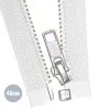 Silver Metal Divisible Zipper YKK White (501) 40CM