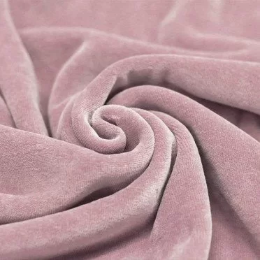 Nicky Velour Fabric Old Pink