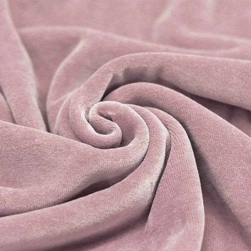 Nicky Velour Fabric Old Pink