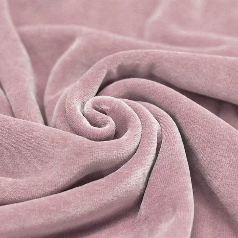 Nicky Velours Stof Oud Roze