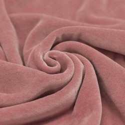 Nicky Velour Fabric Clay Pink
