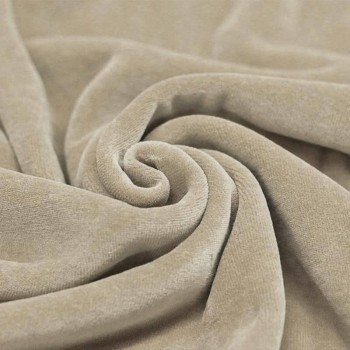 Tessuto Velluto Di Cotone Nicky Beige Scuro Tessuto Velluto Di Cotone Nicky Beige Scuro