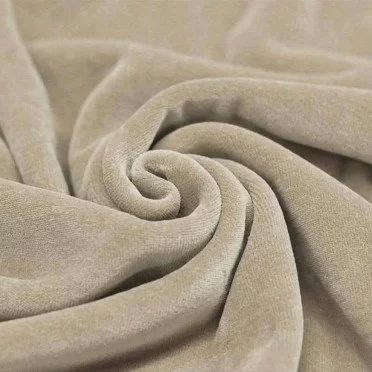 Tessuto Velluto Di Cotone Nicky Beige Scuro - (Velluto Di Cotone Nicky)
