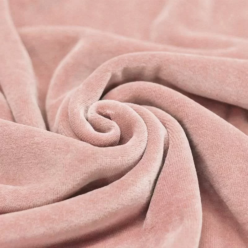 Nicky Velours Stof Nude Roze