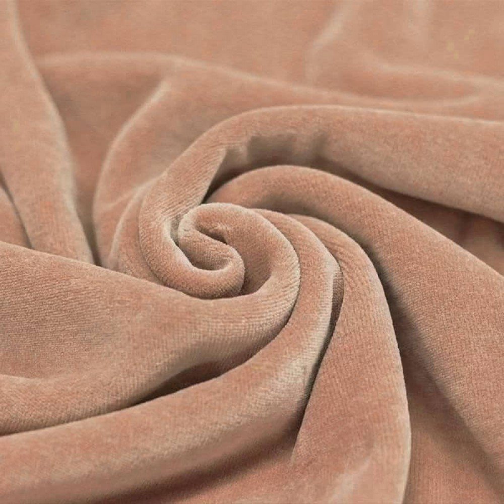 Nicky Velour Fabric Peach