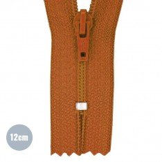 Fermeture Éclair Spirale Cognac (102) 12CM Nylon Non Séparable
