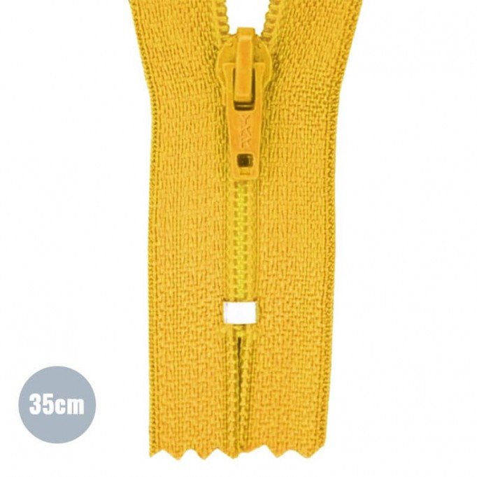 Cerniera Lampo YKK Ocra 35CM Nylon Non Separabile - (Indivisibili Cerniera Lampo YKK In Plastica)