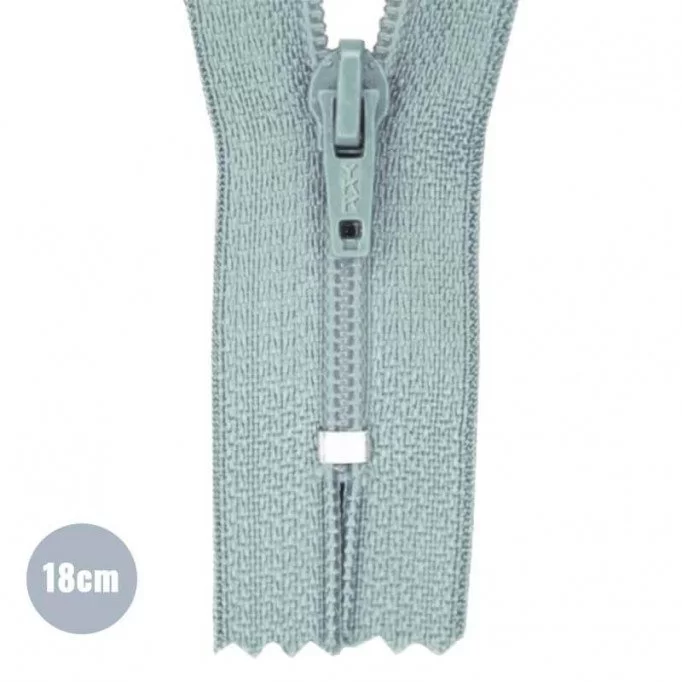 Lynlås YKK Gammel Grøn 18CM Nylon Ikke Delbar - (Ikke Delbar YKK Lynlåse Kunststof)