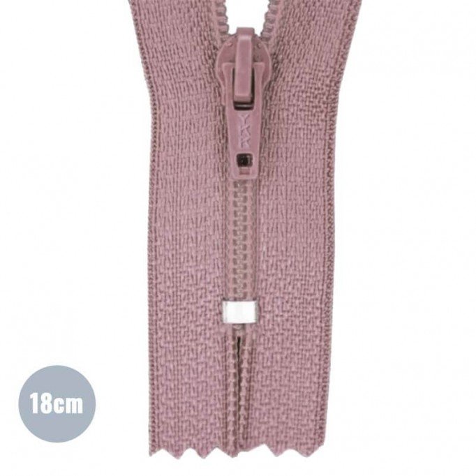 Fermetures Éclair Rose Vieux 18CM Nylon Non Séparable - (Non Séparable Fermetures Éclair Nyon YKK)