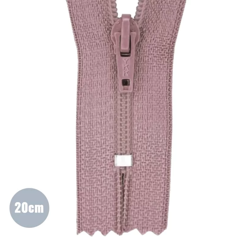 Japonrits YKK Oud Roze (221) 20CM Nylon Niet Deelbaar