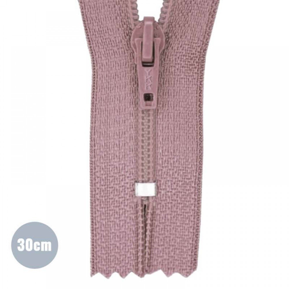 Spiral Lynlås YKK Gammel Pink (221) 30CM Nylon Ikke Delbar