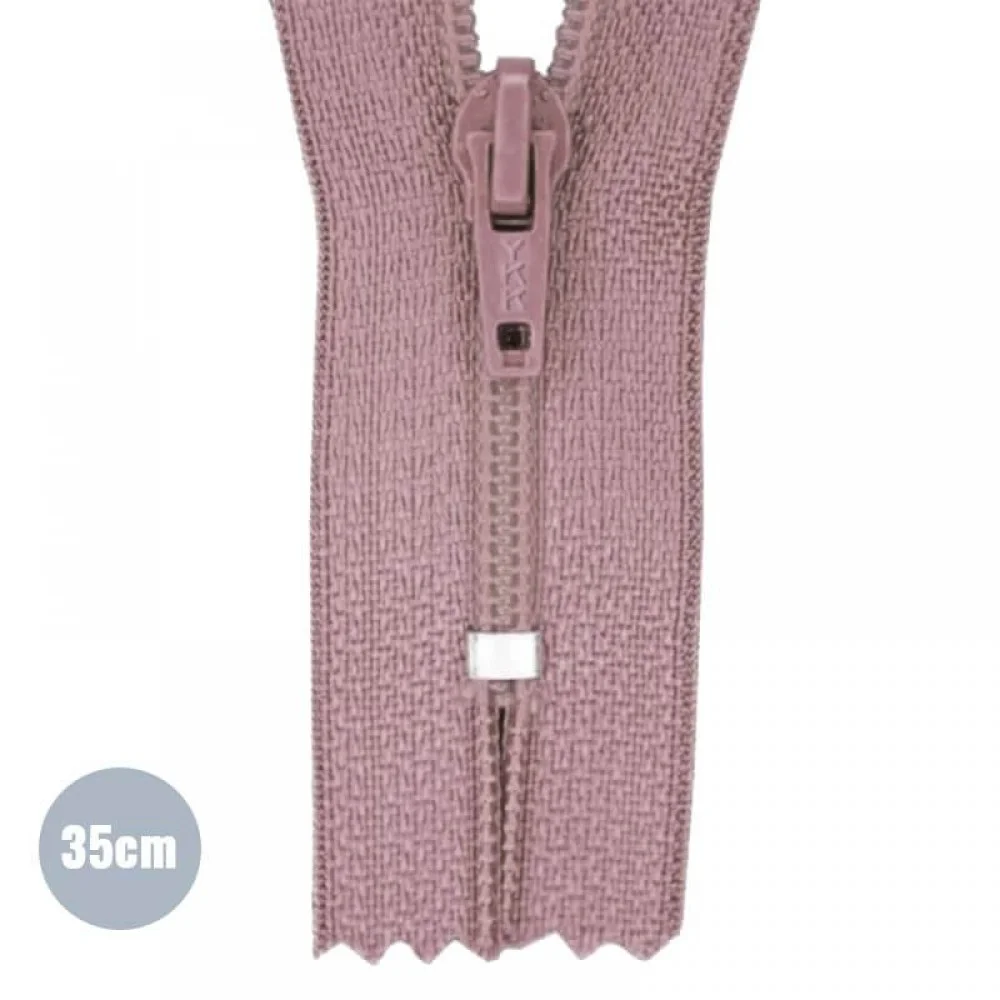 Coil Zipper YKK Old Pink (221) 35CM Nylon Not Divisible