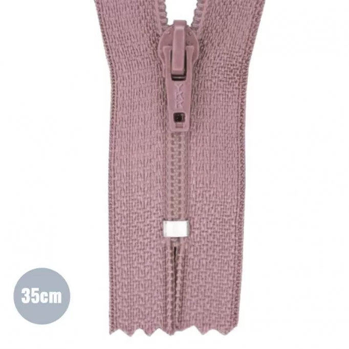 Lynlås YKK Gammel Pink 35CM Nylon Ikke Delbar - (Ikke Delbar YKK Lynlåse Kunststof)