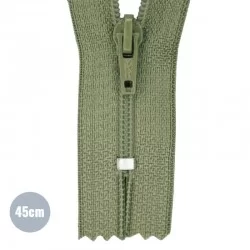 Coil Zipper YKK Olive (566) 45CM Nylon Not Divisible Coil Zipper YKK Olive (566) 45CM Nylon Not Divisible