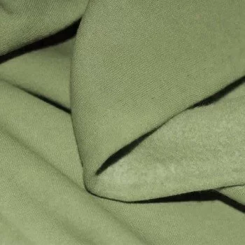 Tissu Sweat Molleton Olive  Tissu Sweat Molleton Olive