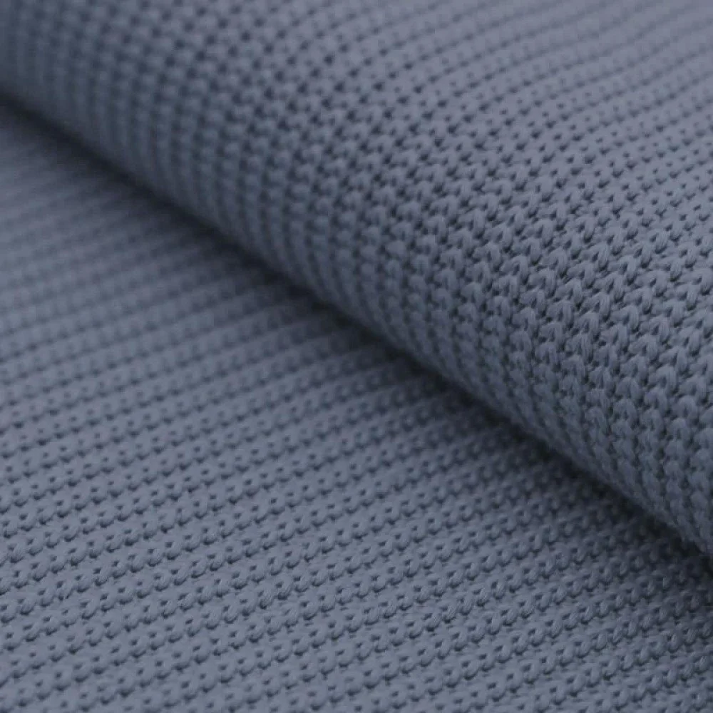 Tessuto Lavorato a Maglia Jeans Scuro