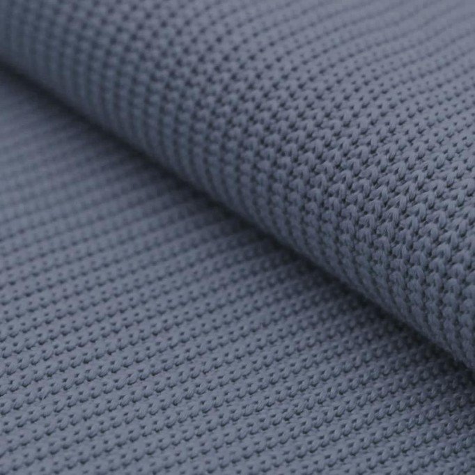Tissu Point De Maille Tricot Jeans Foncé - (Tissus Deco)