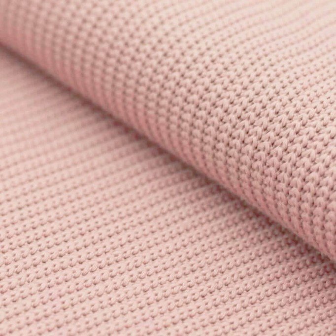 Tissu Point De Maille Tricot Nude Rose - (Tissus Deco)