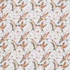 Tissu Double Gaze Impression Numérique - Avaler Bisou Ecru