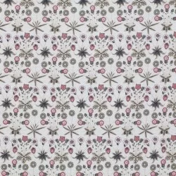 Jersey Di Cotone Stampa Digitale - Vibrazioni Retrò Beige Jersey Di Cotone Stampa Digitale - Vibrazioni Retrò Beige