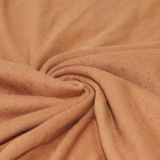 Pointelle Cotton Jersey Fabric (Mini) Peach