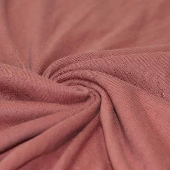 Pointelle Cotton Jersey Fabric (Mini) Clay Pink