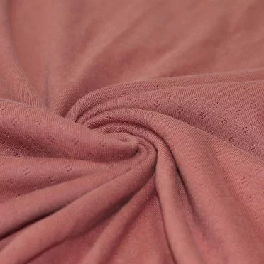 Tessuto A Maglia Pointoille (Mini) Argilla Rosa - (Jersey Tessuti)