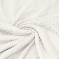 Pointelle Cotton Jersey Fabric (Mini) Ecru
