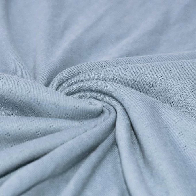 Tissu Jersey Pointoille (Mini) Jeans Clair - (Tissus Jersey)