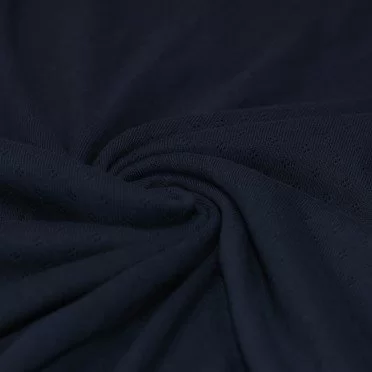 Pointoille Feinstrickjersey Stoff (Mini) Marine - (Jersey Stoffe)
