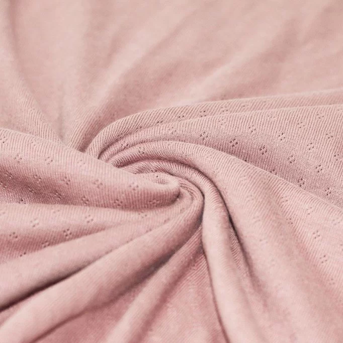 Pointelle Cotton Jersey Fabric (Mini) Nude Pink - (Jersey Fabrics)