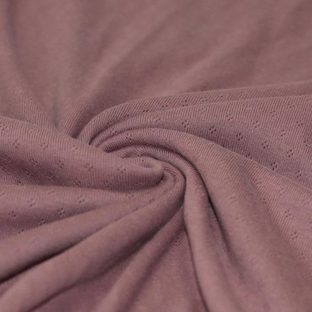 Pointelle Jersey Stof (Mini) Oud Mauve